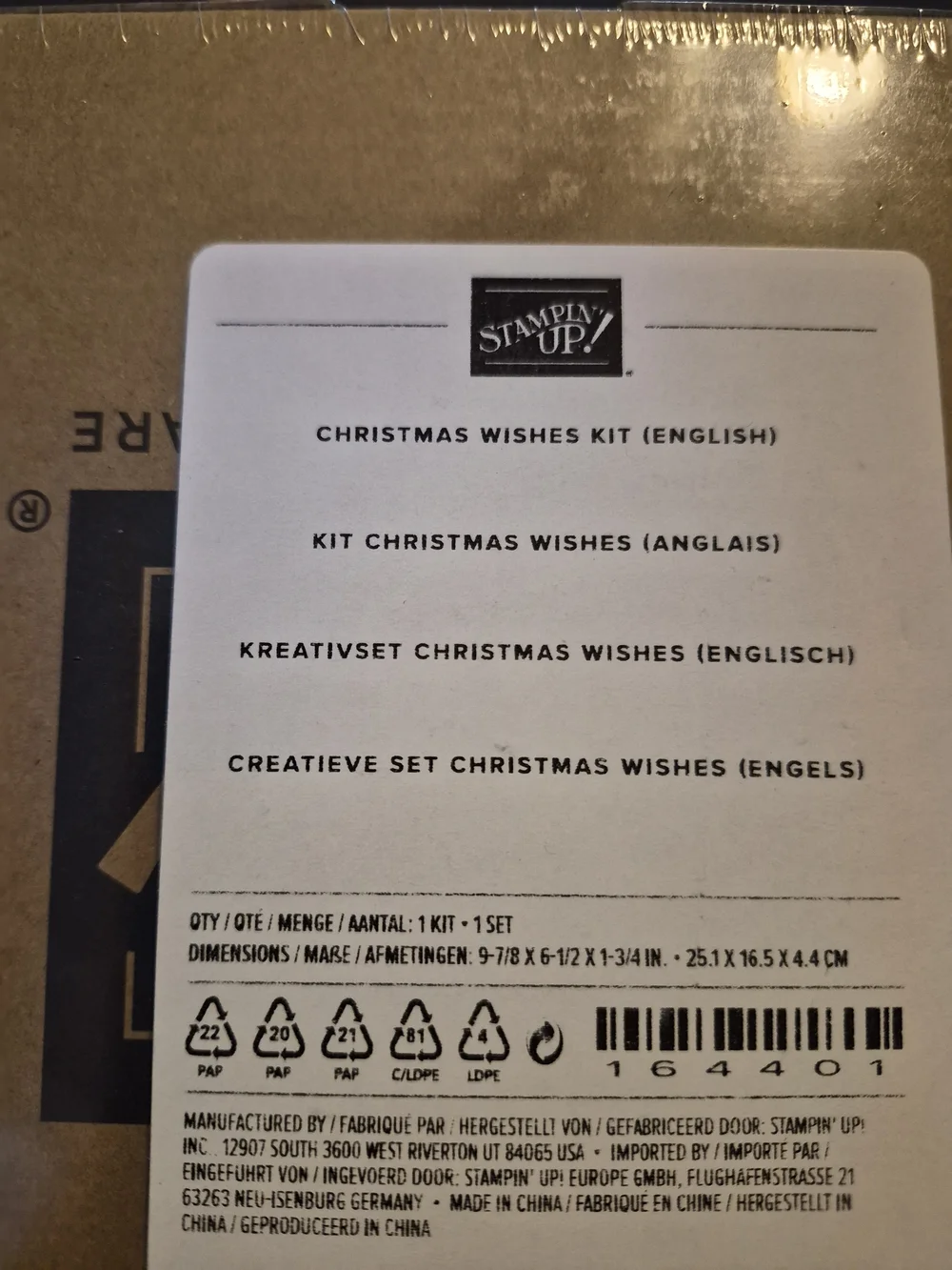 Stampin' Up ! CHRISTMAS WISHES KIT